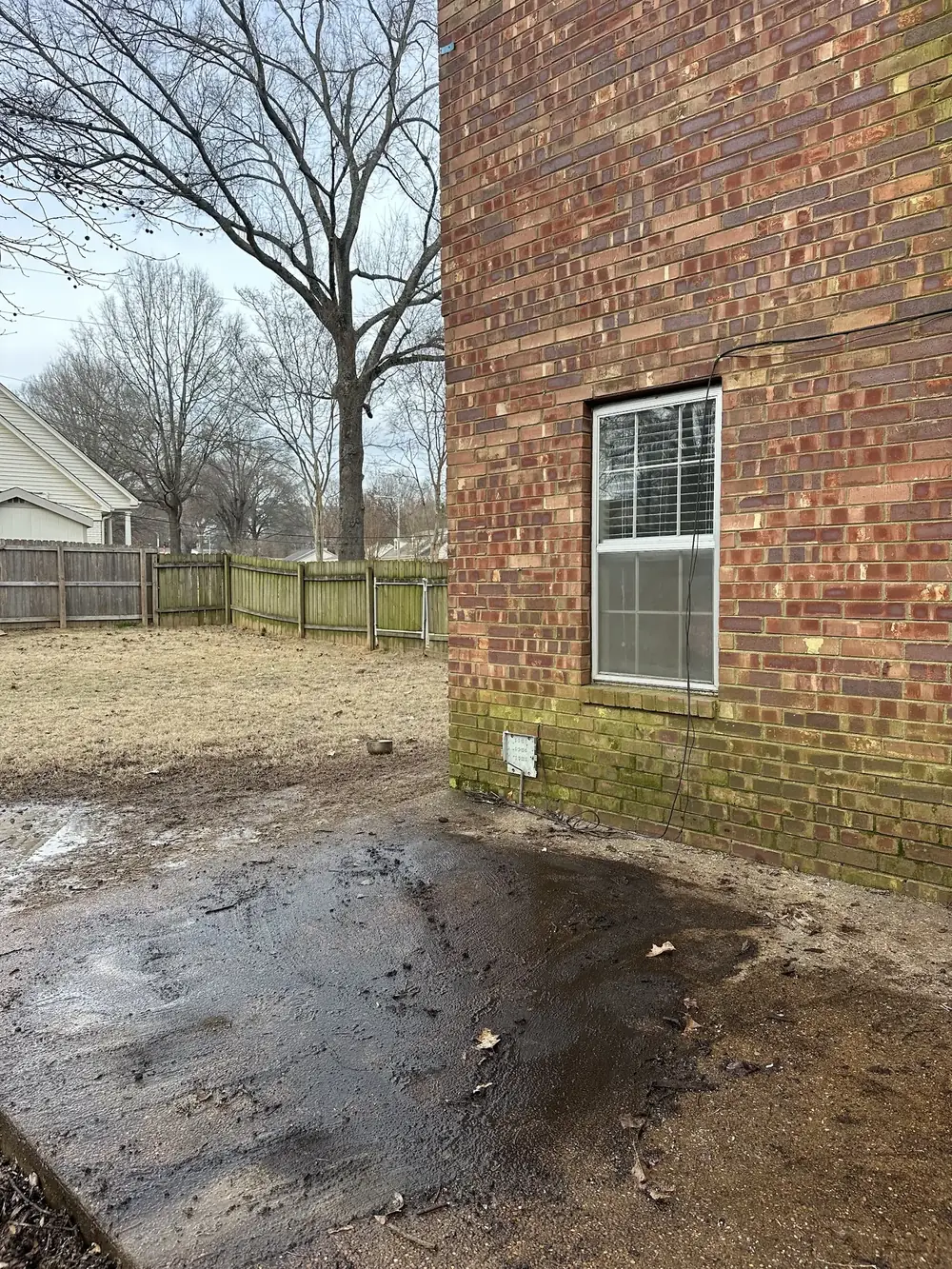 After: the hot tub gone and the ground cleared